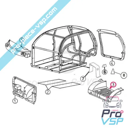 Fond de coffre adaptable en fibre pour Aixam