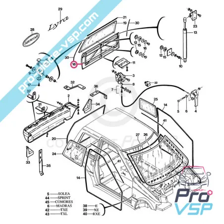 MICROCAR rear tailgate lyra