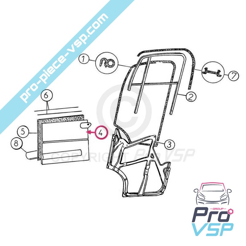 Exterior left door panel