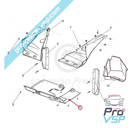 Protection sous moteur adaptable pour italcar t3