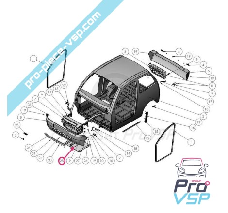 Fibra protegida de proteção para ligier xtoo 1, 2, max