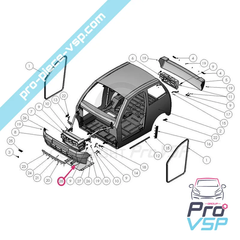 Fibra protettiva protettiva per ligier xtoo 1, 2, max