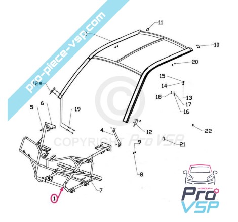 Berço de motor para italcar t2 e t3