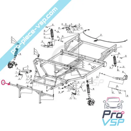 Front bumper support bellier jade