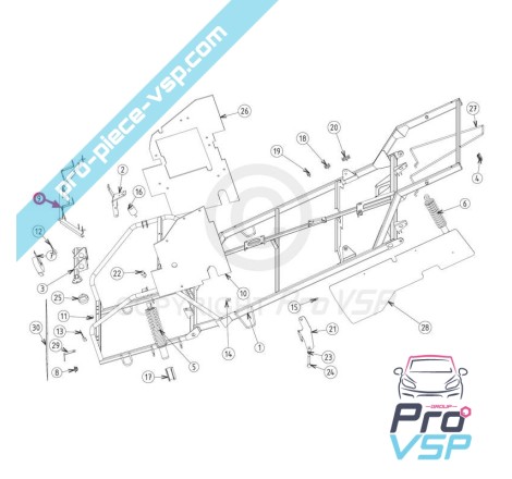 Front impact support