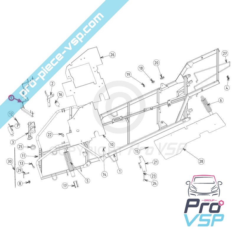 Front impact support