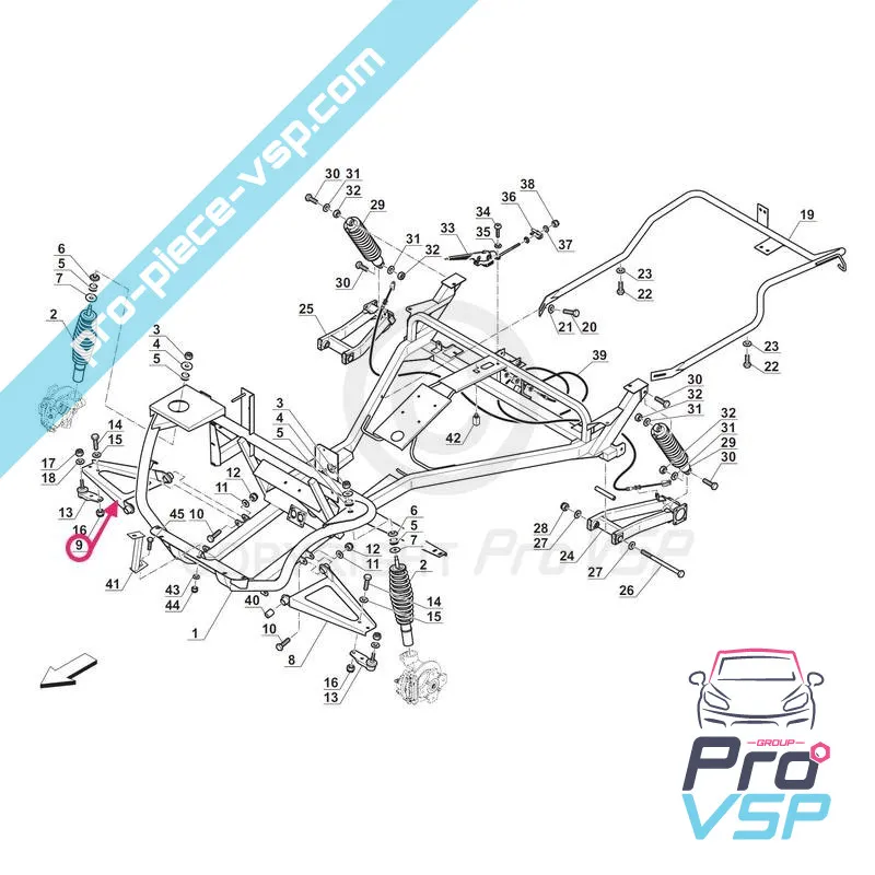 Triángulo delantero derecho para bellier divane opale