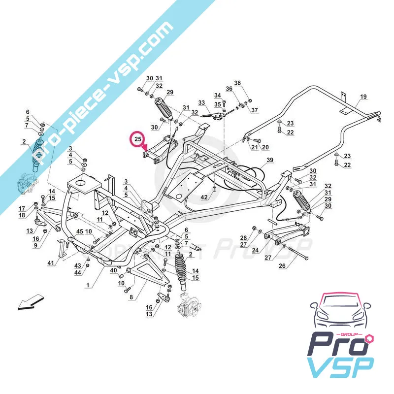 Triángulo trasero derecho para bellier divane opale