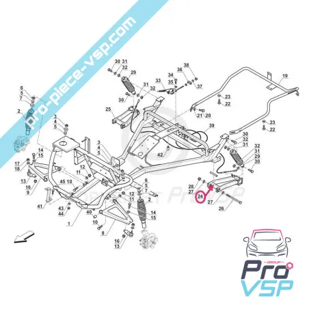 Triângulo traseiro esquerda para bellier divane opale