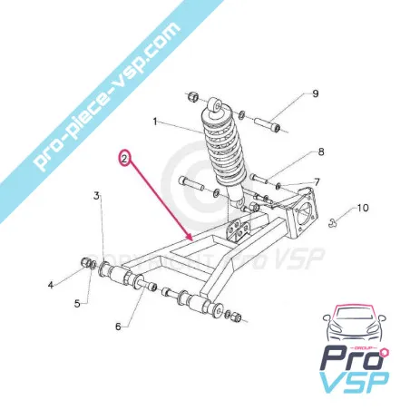 Triunghiul din spate stânga pentru Italcar T3