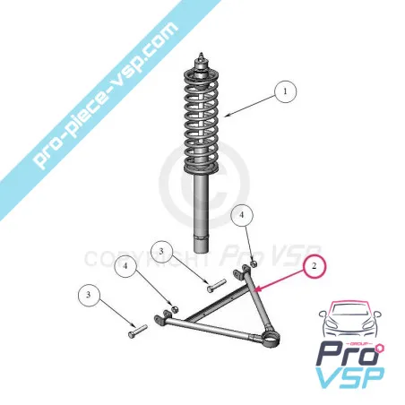 Triangle avant ligier ambra nova xtoo 1 be-up be-two