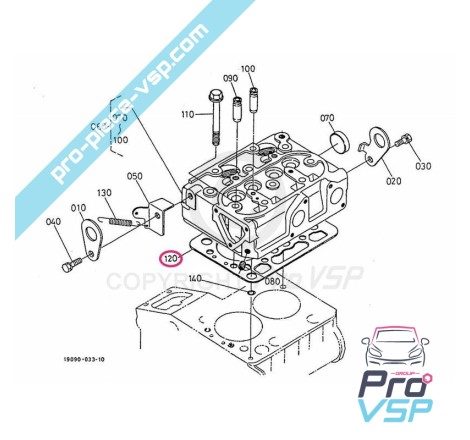 Joint de culasse adaptable pour moteur kubota z402