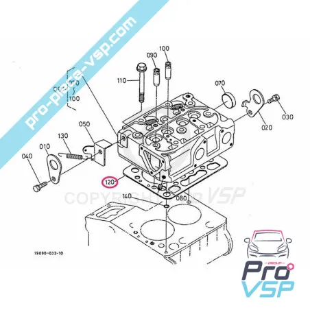 Junta de cabeza adaptable del cilindro para motor. kubota z402