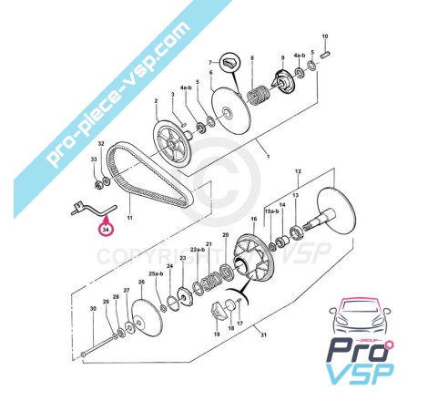 Stick haste para cinto para aixam , Microcar, chatenet