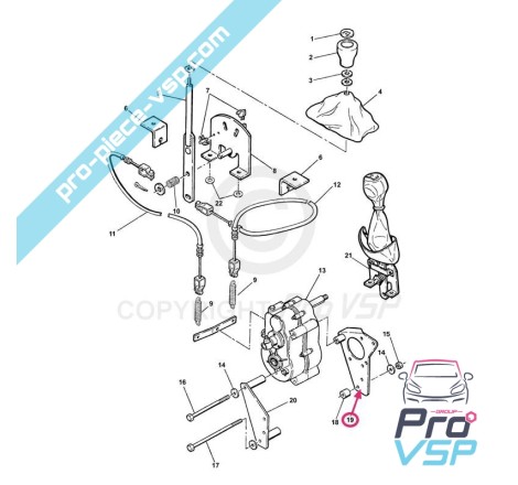 Starter support Engine link / box