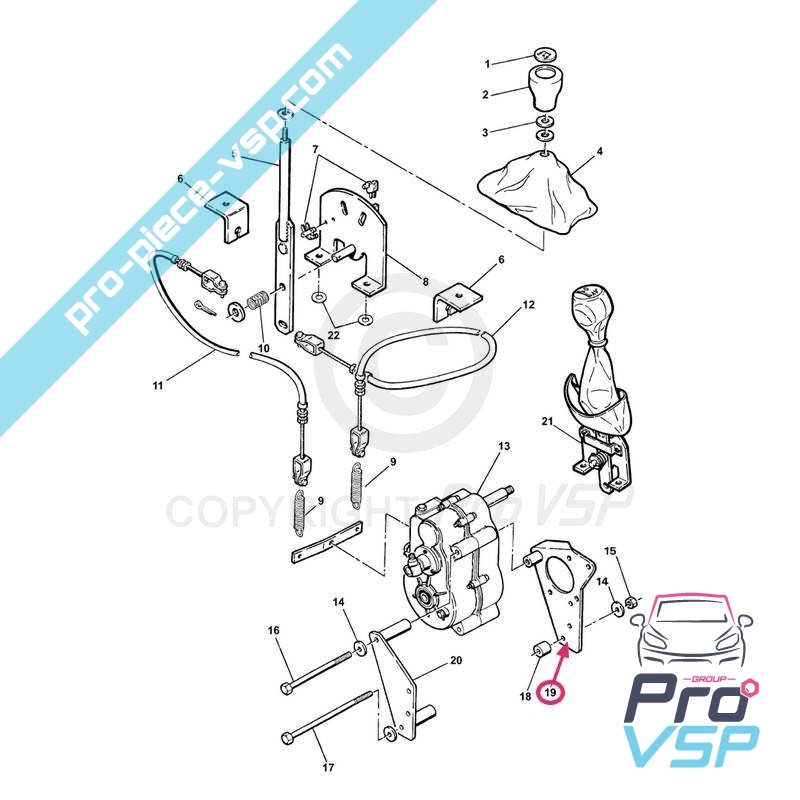Starter support Engine link / box