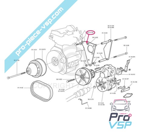 Motor de conexión de arranque / caja