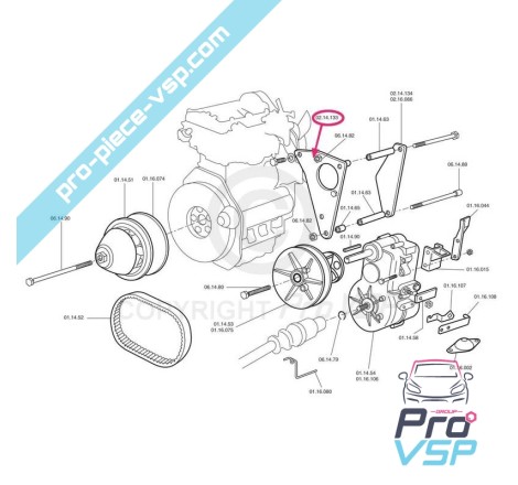 Starter support Engine link / box