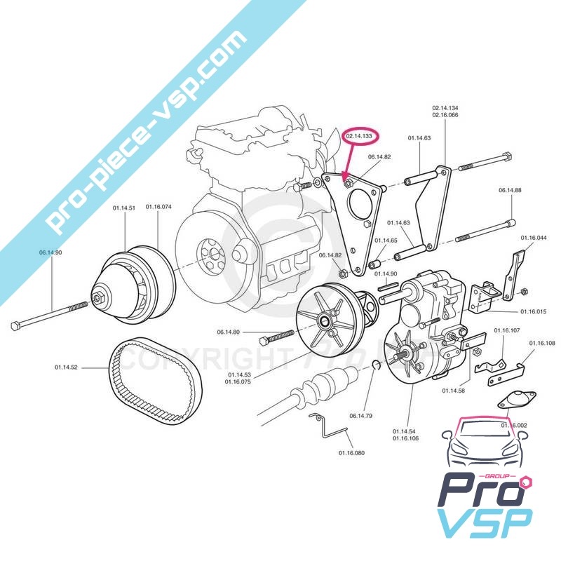 Starter support Engine link / box