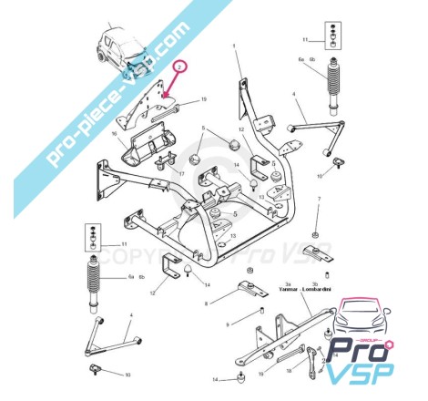 Rear motor support