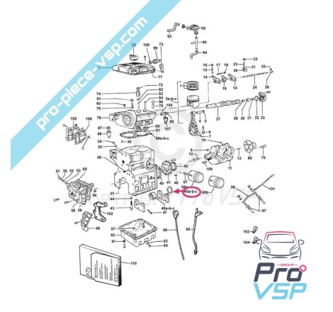 Cale latérale standard de villebrequin pour moteur lombardini focs