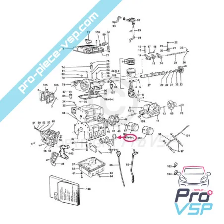 Cale latérale standard de villebrequin pour moteur lombardini focs