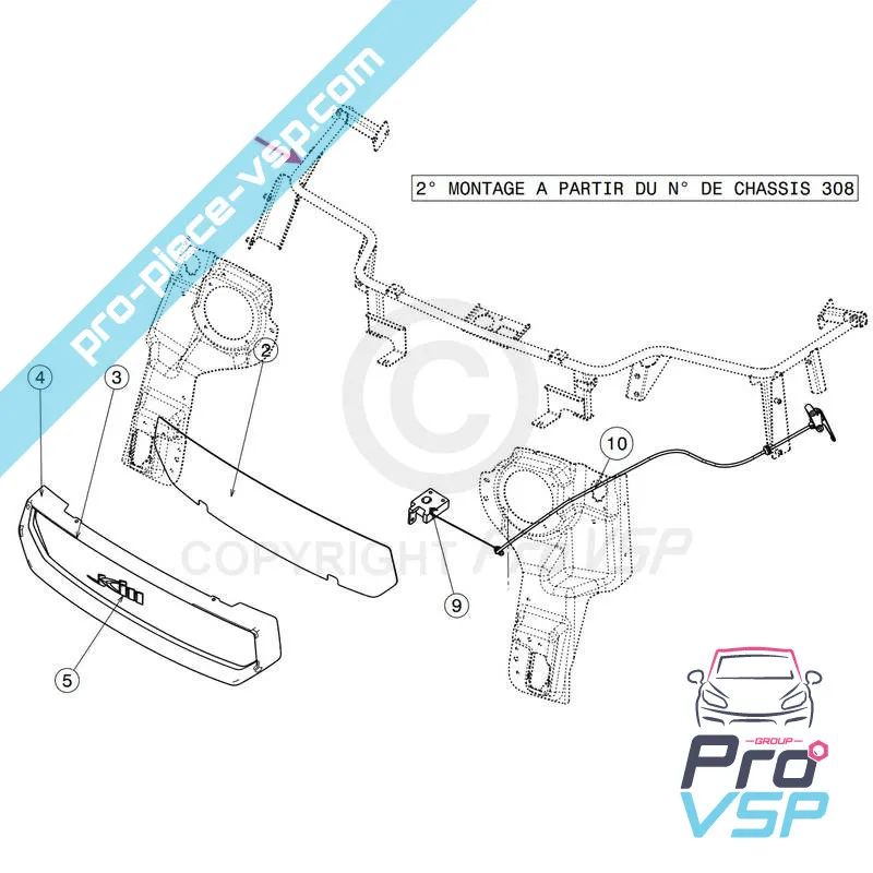 Support de pare choc avant pour jdm xheos