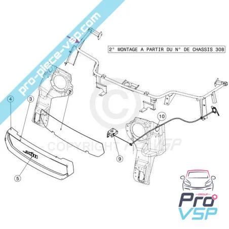 Support de pare choc avant pour jdm xheos