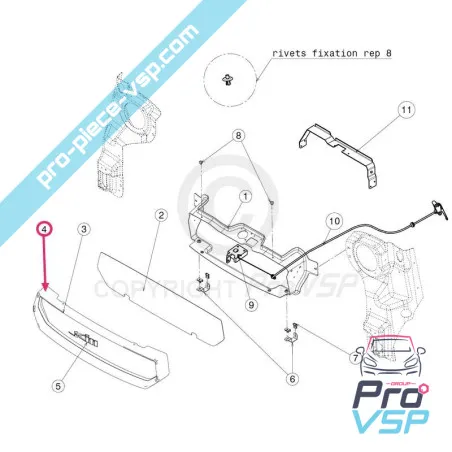 Front Bumper Entourage Fibra adattabile a Jdm Xheos