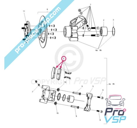 Pastilhas de freio dianteiras para ligier chatenet jdm