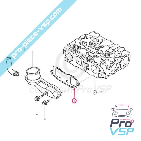 Junta de ingestão de motor yanmar gêmeo 2tne68
