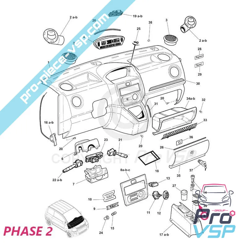Botão de elevação de vidro para microcar mc1 mc2