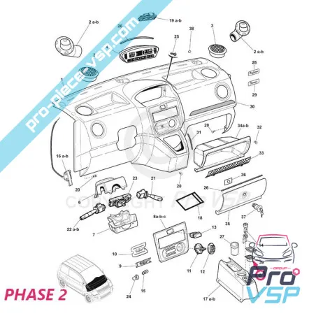Bouton de lève vitre pour microcar mc1 mc2