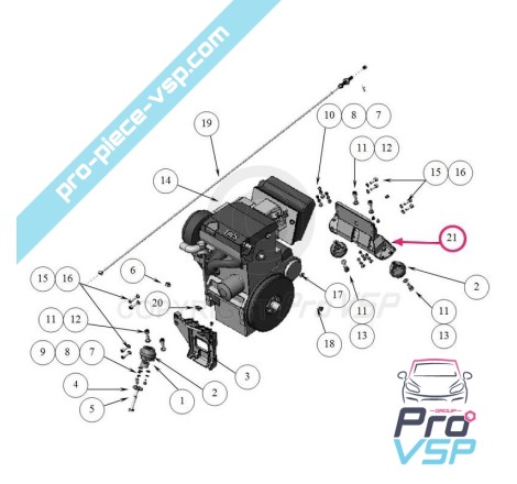 Soporte de motor trasero original