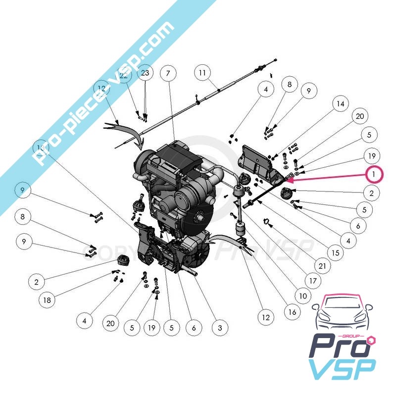 Rear motor support Origin