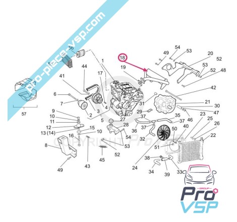 Auspuffursprung für Ligier Xpro