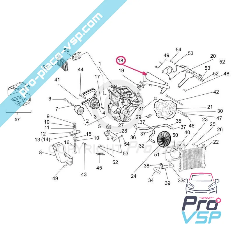Auspuffursprung für Ligier Xpro