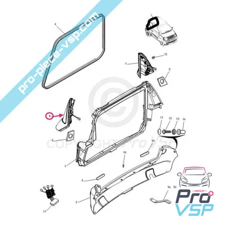 Right taillight for Microcar mgo