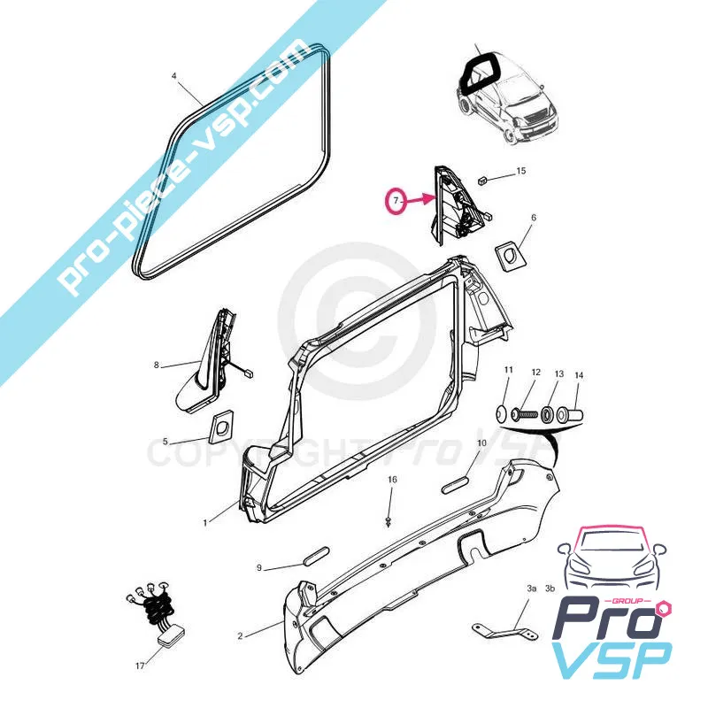 Luce posteriore sinistra per Microcar Mgo 1 e 2
