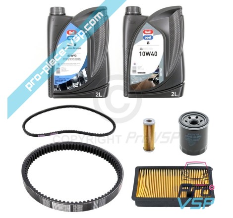 Kit entretien avec courroie pour Aixam A540 400it 400 e/s/l/sl