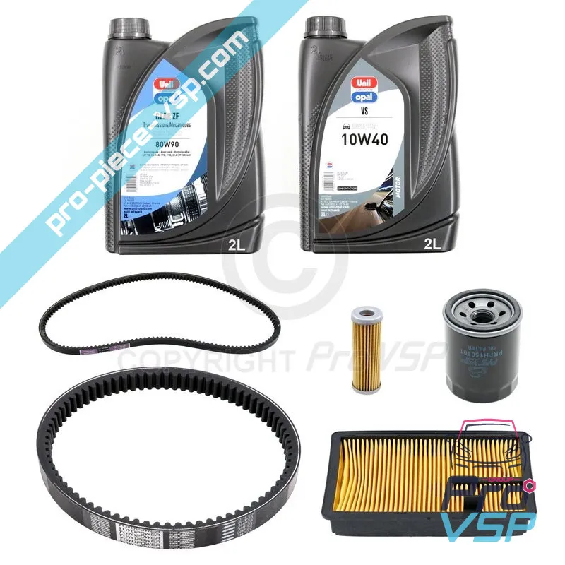 Kit underhåll med bälte för Aixam A540 400it 400 e-post/s/den/sl