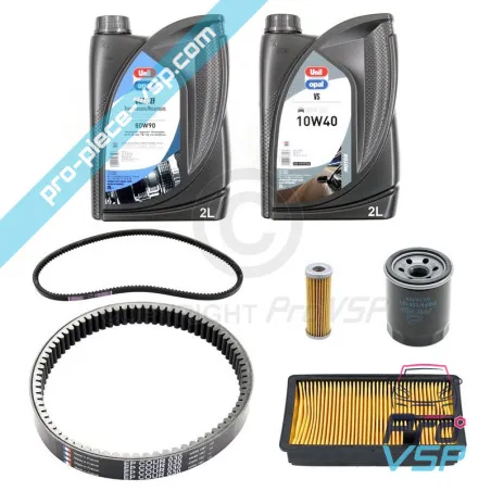 Kit underhåll med bälte för Aixam 400i 500ut 500sl 500i 500sl 600i A550