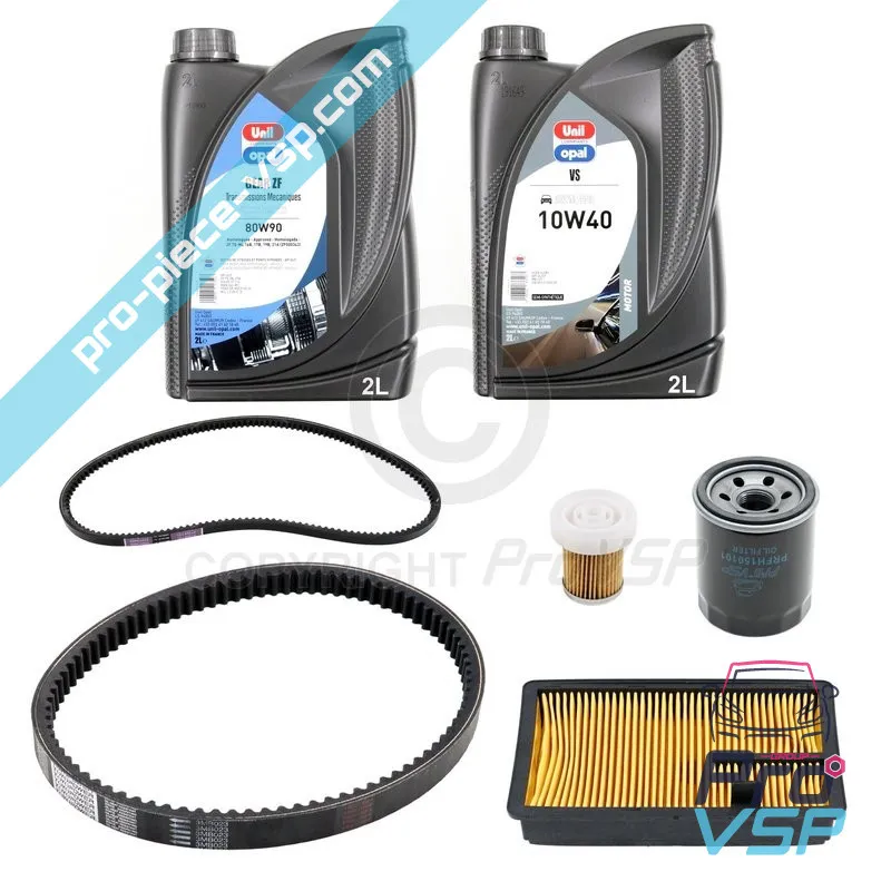 Manutenção de kit com cinto para Aixam Mega Fase 1