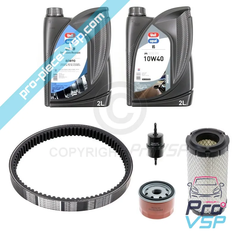 Kit entretien avec courroie pour Ligier Microcar Dué