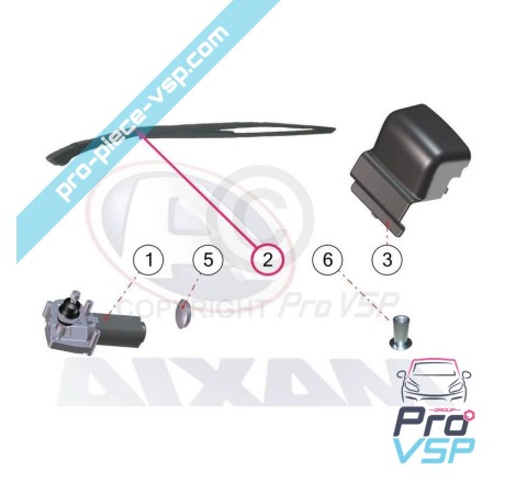 Rear wiper arm