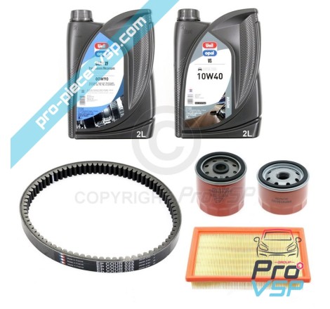 Kit entretien avec courroie pour bellier xld502 xld503 vx550 vx650