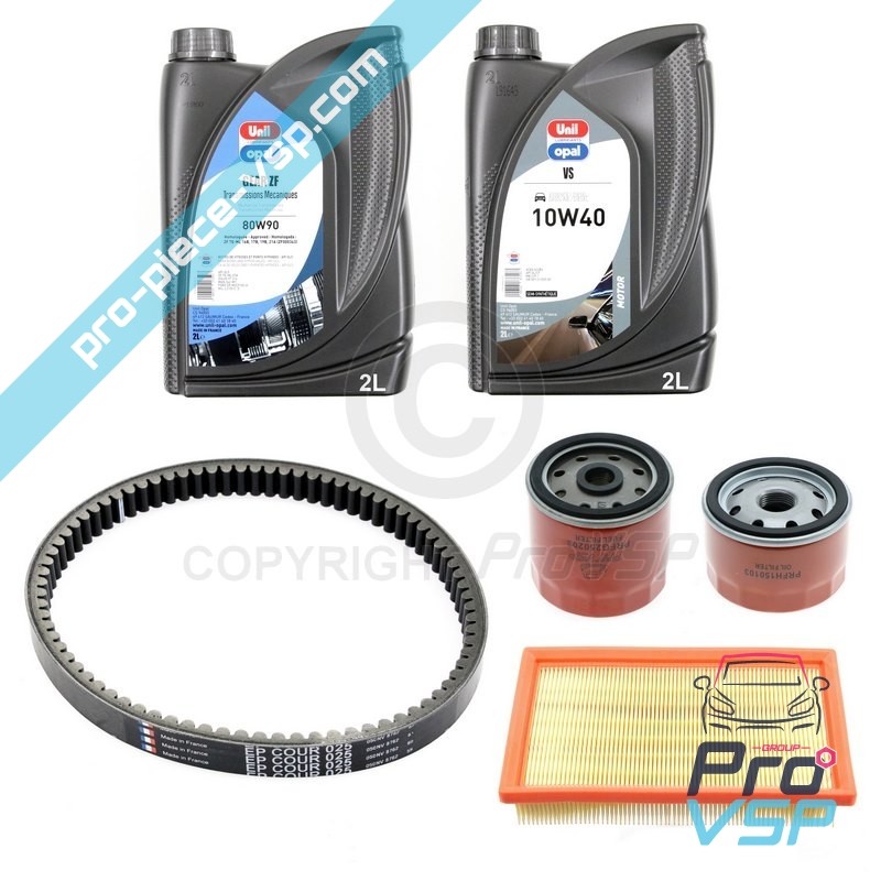 Kit entretien avec courroie pour bellier xld502 xld503 vx550 vx650