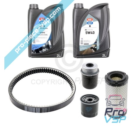 Kit entretien avec courroie pour jdm aloes roxsy moteur lombardini dci