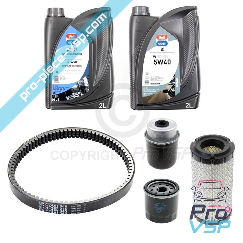 Kit entretien avec courroie pour jdm aloes roxsy moteur lombardini dci