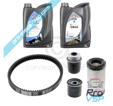 Kit underhåll med bälte för Ligier Microcar Dué Chatenet Grecav Bellier